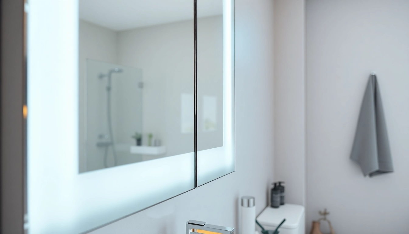 Elegante Designlösungen für den sonni Spiegelschrank im Badezimmer