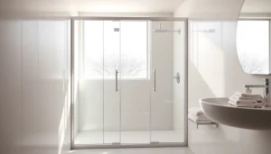 Funktionale sonni Duschkabine in elegantem Badezimmer mit modernen Akzenten.