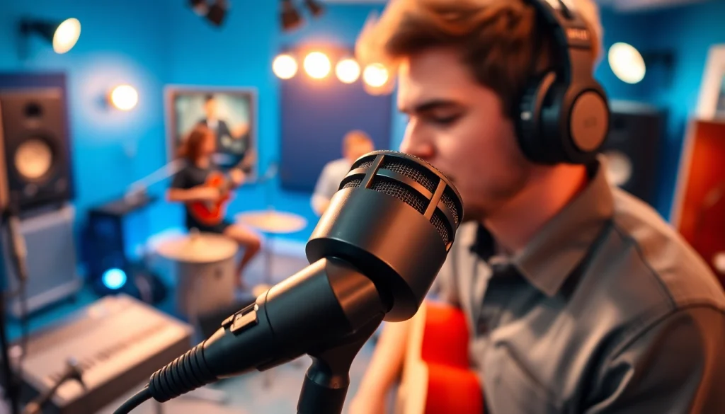 Record a professional audio session with the MV88 microphone, showcasing its innovative design.