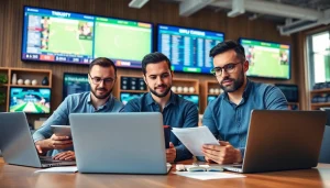 Evaluate the best sports betting sites Mexico with expert reviews in a modern office setting.