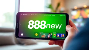 Engaging user on 888new gambling platform showcasing vibrant games.