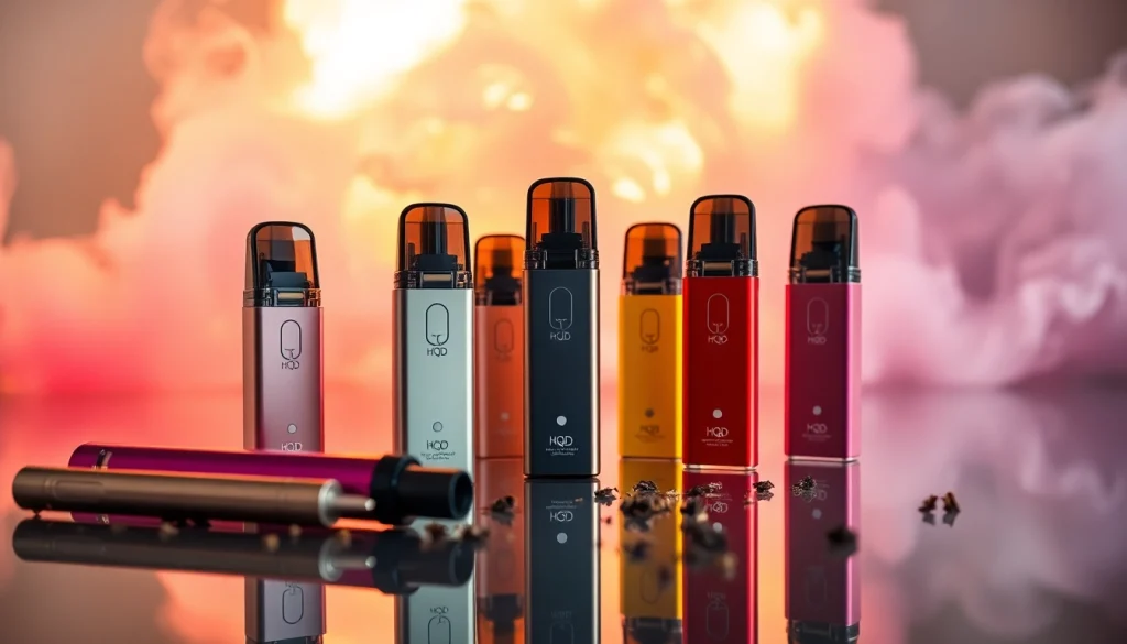 Erlebe die hochwertigen hqd pods in einer stilvollen Anordnung mit entspannender Atmosphäre