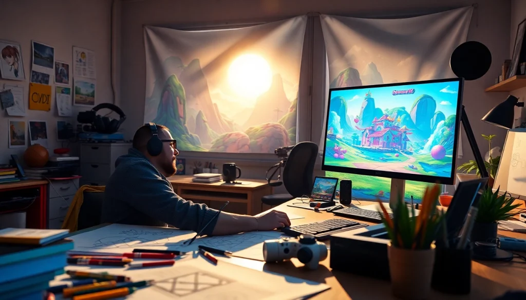 Creating an interactive world with Freedom X in a vibrant digital workspace.