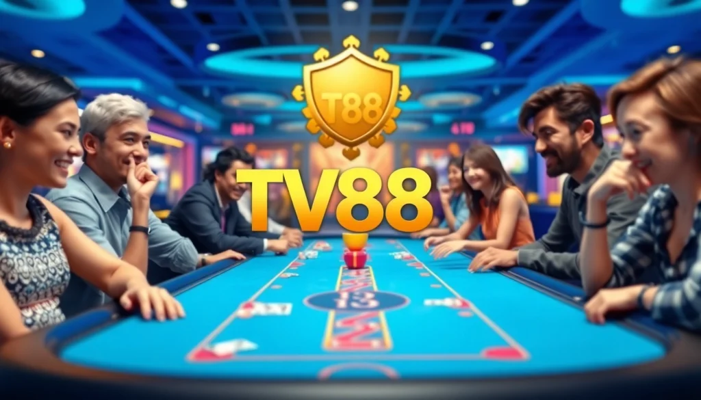 TV88 gaming interface showcasing exciting slot games and live poker for a thrilling online experience.