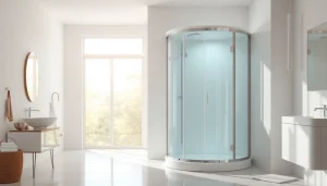 Erleben Sie die sonni Duschkabine in einem eleganten Badezimmer mit Glas-Design.