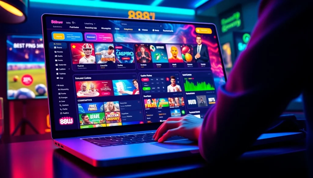Engaging user experience on 888new's online gaming platform highlighting vibrant game options and secure betting.