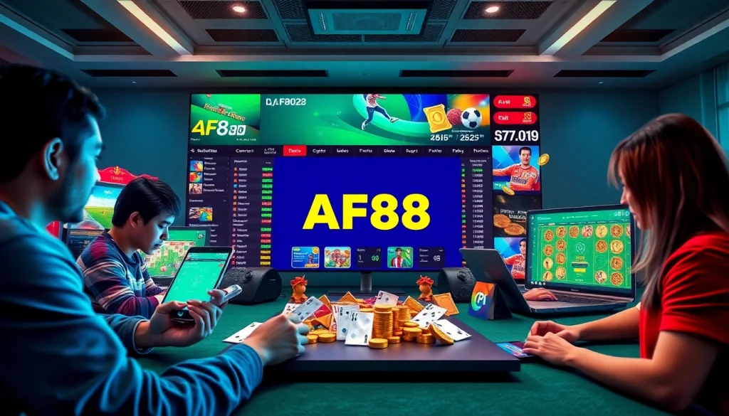 AF88 online betting platform showcasing diverse gaming options and user-friendly design.