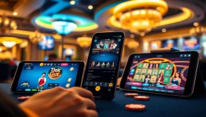 XX88 online gaming interface showcasing vibrant casino games on mobile devices.