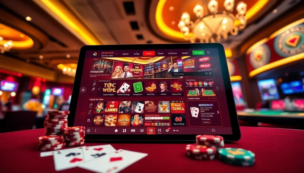 Experience gaming excitement at https://gg888.info/ with a modern online casino interface showcasing various games like slots and poker.