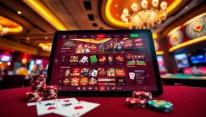 Experience gaming excitement at https://gg888.info/ with a modern online casino interface showcasing various games like slots and poker.