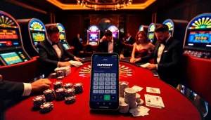 Experience the thrill of gambling with the Superbet Download on a luxurious casino setup.