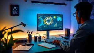 Transforming images with nano banana pro in a modern workspace.