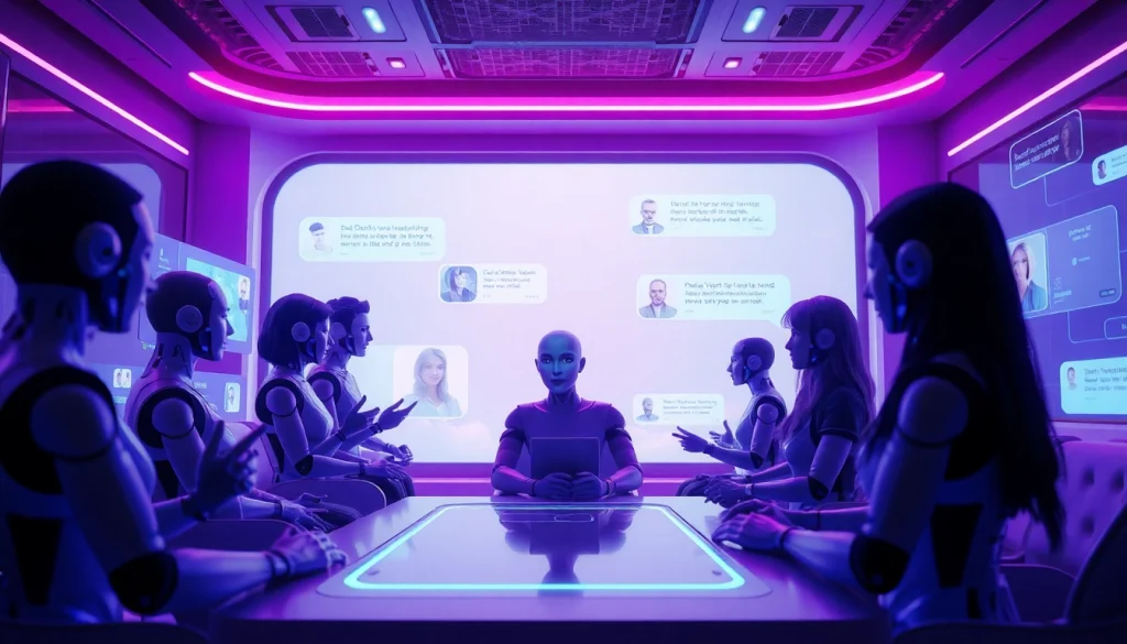 Engaging digital chat environment for sex chat ai interactions featuring modern AI avatars.