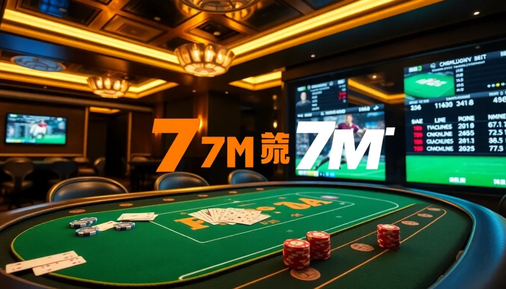 Engage with 7m cn for the latest betting odds and live sports scores in an upscale casino setting.