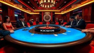 Experience luxury gaming at KKWIN with exciting poker action and vibrant casino ambiance.