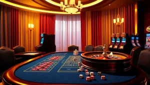 Experience thrilling gameplay and secure betting at https://xx88.center/, featuring exciting casino elements like slot machines and poker chips.