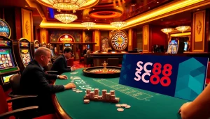 Experience thrilling gameplay at SC88.ad with vibrant poker games and luxurious casino settings.