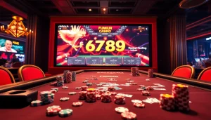 Engaging scene of đá gà 6789 net live betting with vibrant casino elements showcasing excitement.