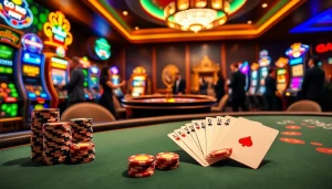 Engage in thrilling blackjack at nhà cái u888 casino with colorful tables and eager players.