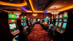 Experience the excitement of online casinos for Alberta through engaging gaming scenes.