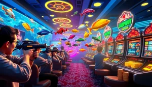 Experience the excitement of bắn cá đổi thưởng with vibrant visuals of fishing games and colorful fish.