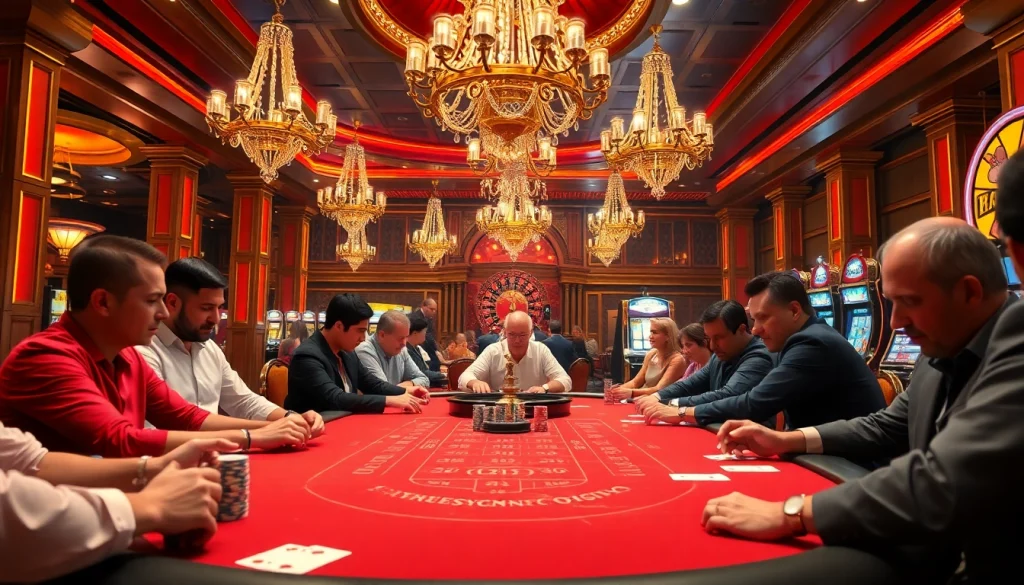 Experience the thrill of 789 win at an upscale poker table surrounded by excited gamblers.