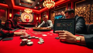 Players enjoy an intense poker game at https://thabets.it.com/, highlighting the thrill and strategy of casino gaming.