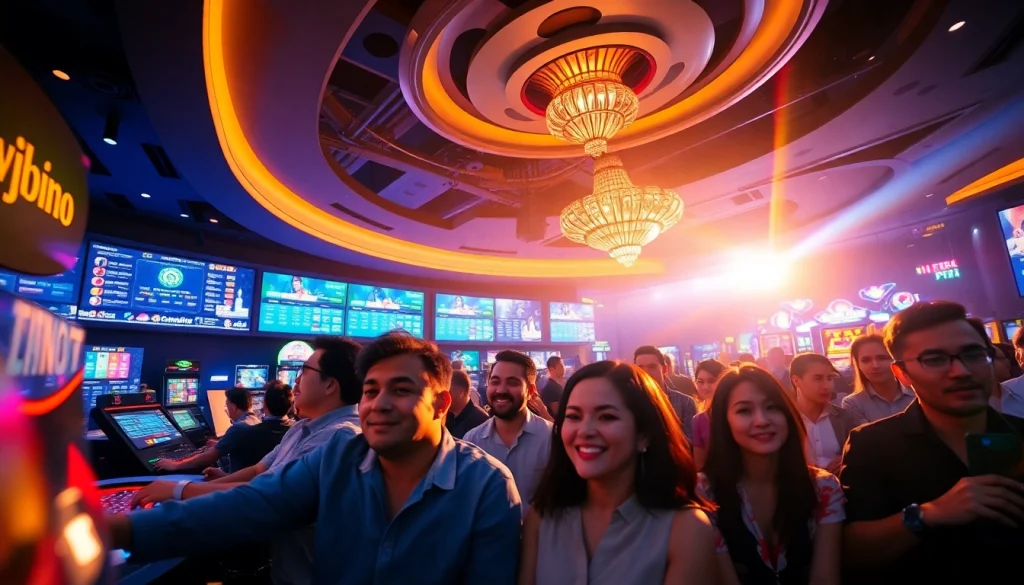 Experience the thrill of online gambling at winvn88.live with vibrant casino visuals.