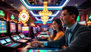 Hello88win.live: Captivating casino environment showcasing lively gaming experiences and thrilling players.