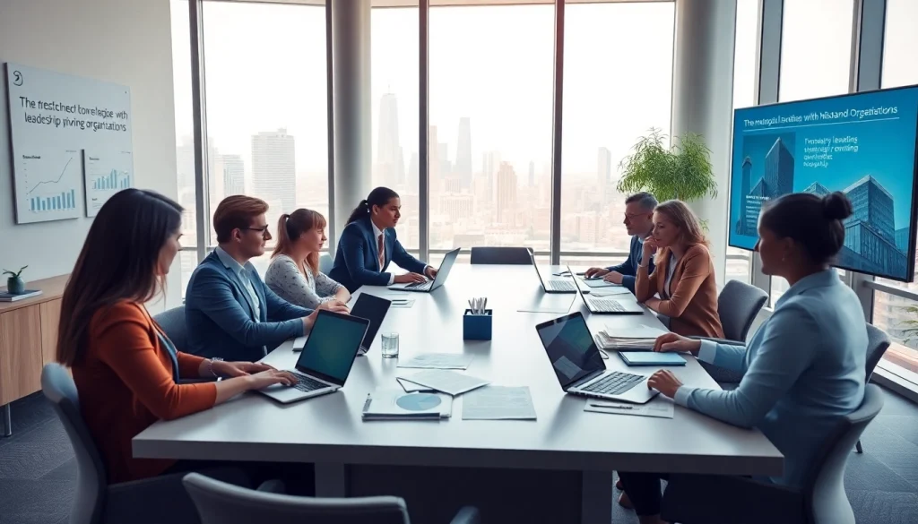 Scion Executive Search office scene with diverse recruiters collaborating to connect leadership with nonprofit organizations.