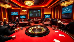 Players immersed in exciting games at a luxurious casino featuring 'hidden wiki' themes.