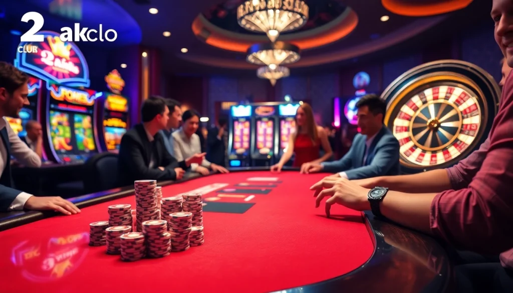 Trải nghiệm sự phấn khích khi cược tại 24kclub với các yếu tố casino sống động và các cảnh chơi poker đầy kịch tính.
