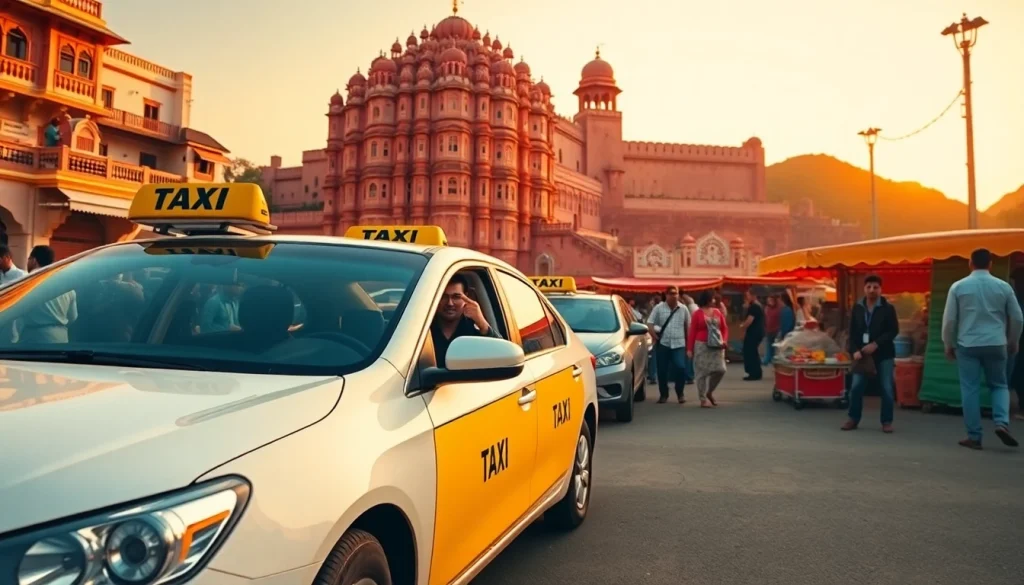 Experience the best Jaipur Taxi Service with clean taxis near iconic landmarks.