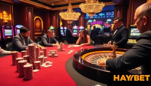 Experience the thrill of winning at HAYBET's exciting casino games with vibrant slots and poker.