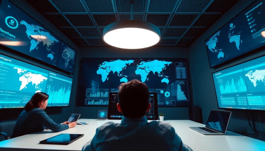 快连下载 service showcasing professional users accessing global networks on various devices.