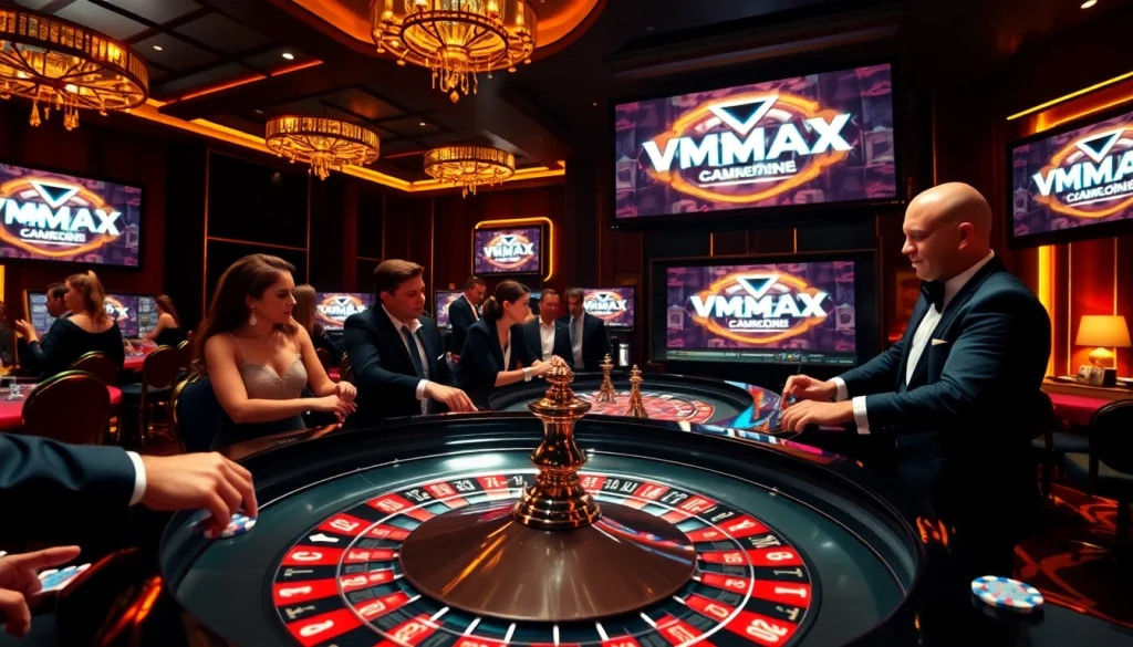 Win big at VMAX casino with exciting gaming tables and vibrant atmosphere.