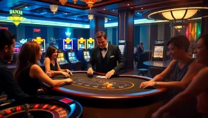 Experience the thrill of betting at a vibrant 789P casino table with players engaged in exciting gameplay.
