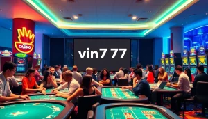 Engaging online casino scene at vin777.gb.net with diverse players and vibrant games.