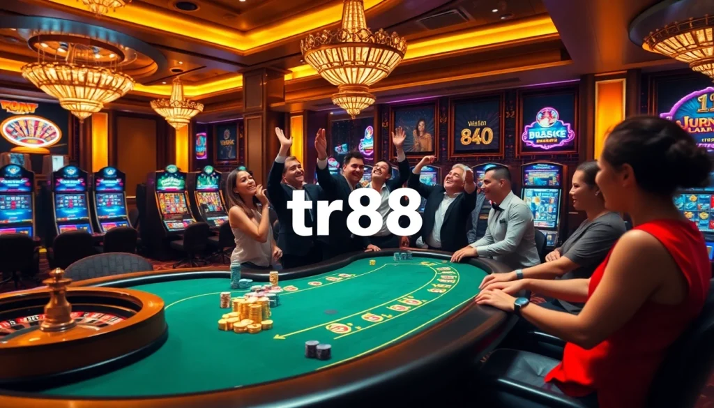 Experience high-stakes thrill at tr88 casino with vibrant poker and roulette action.