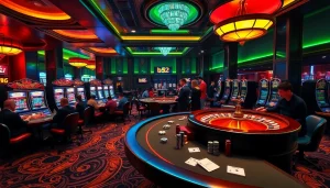The b52 club enhances the thrill of gambling with vibrant poker tables and colorful slot machines.