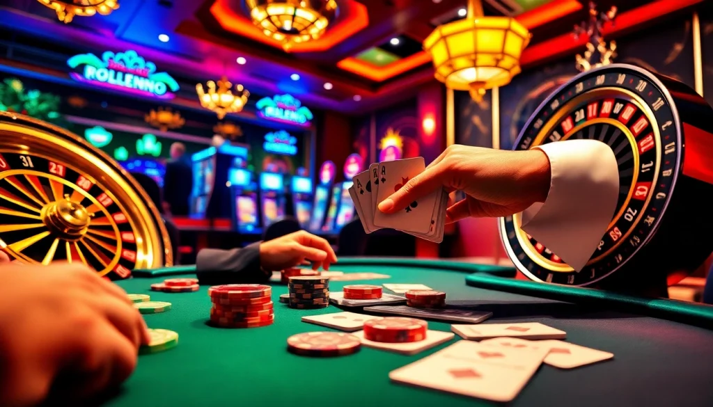 Experience thrilling poker action at https://gk88.in.net/ with vibrant poker chips and casino tables.