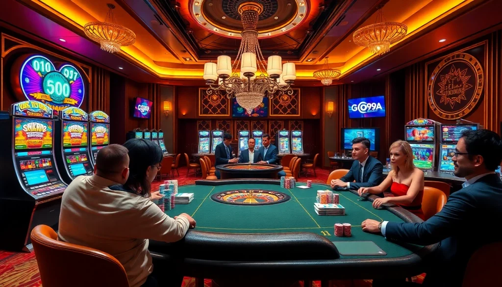 Experience the thrill of gambling at https://go99pa.com with vibrant casino tables and slot machines.