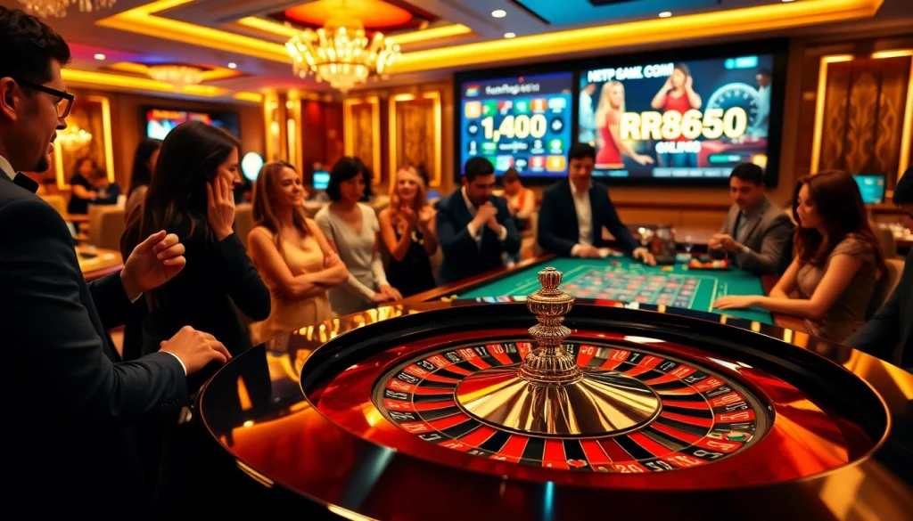 Players having fun at the roulette table in a luxury casino inspired by https://rr8888.in.net/, showcasing excitement and elegance.
