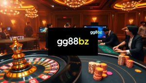 Experience thrilling gambling action at gg88bz casino with colorful chips and intense table games.