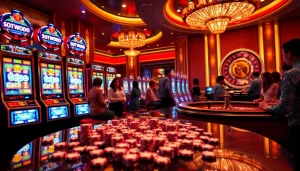 Experience the thrill of slot depo 5k gameplay with vibrant machines and casino excitement.