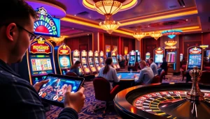 Vibrant casino scene showcasing the engaging 58ee platform with colorful games.