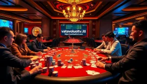 Experience the thrill of betting at https://vaoluoitv.it.com with high-stakes poker and vibrant casino ambiance.