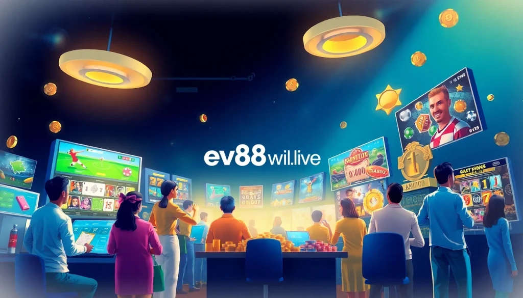 Experience the excitement of online gambling with ev88win.live's vibrant gaming platform.