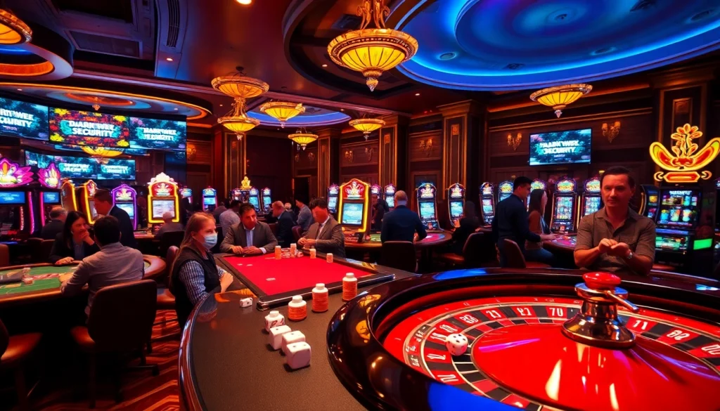 Players enjoying thrilling casino games at the hidden wiki linked tables, surrounded by luxury elements.