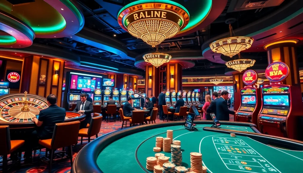 Experience the excitement of gambling at https://nohu90io.uk.net/ with vibrant casino visuals featuring roulette and poker tables.
